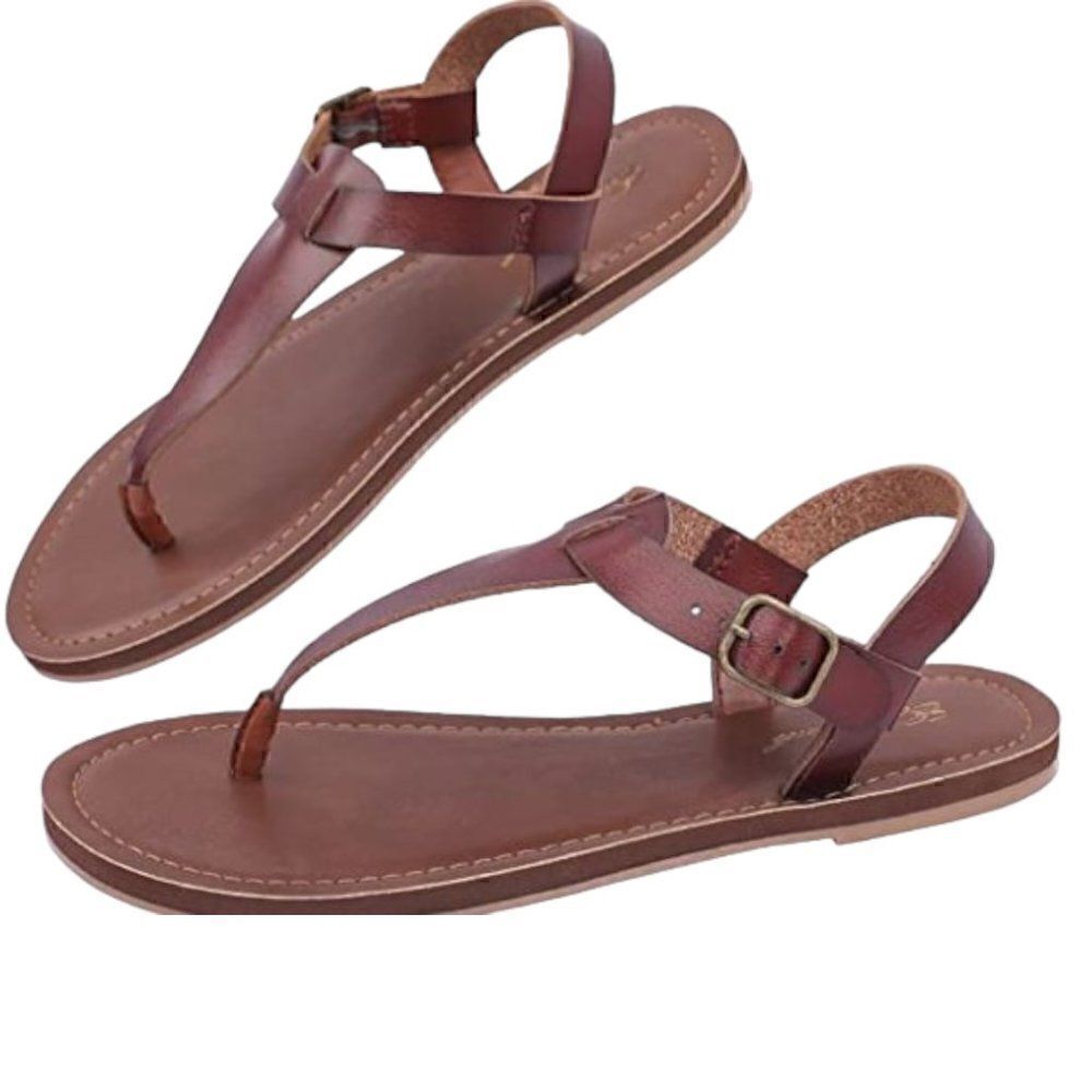 Brown T Strap Sandals!  